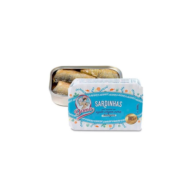 Sardines without bones in organic Extra Virgin Olive Oil 106g