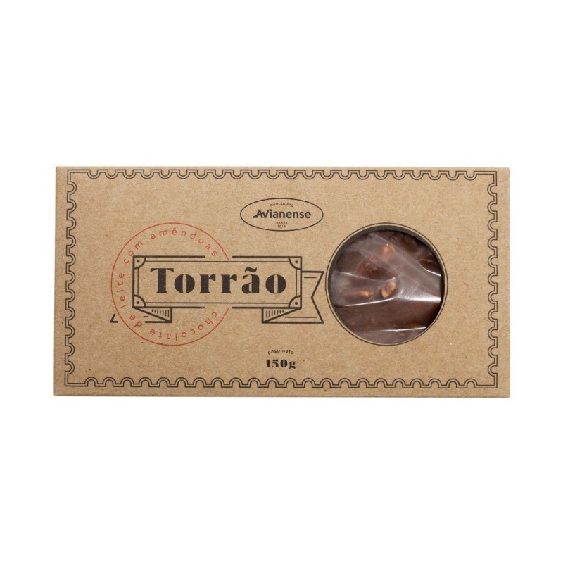 Tablete Torrão Choc. Leite c/amêndoa 150g